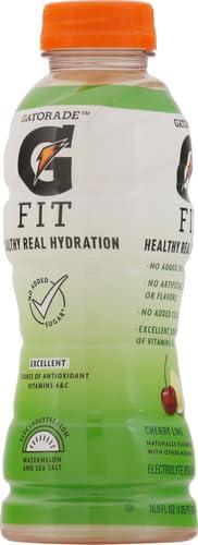 imageGatorade Fit Electrolyte Beverage Healthy Real Hydration New 20 4 Flavor Variety Pack 169oz Bottles 12 PackCherry Lime