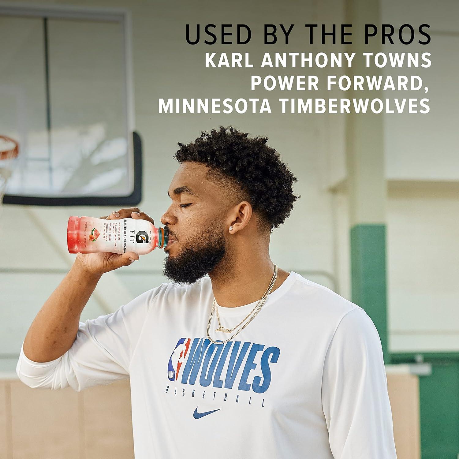 imageGatorade Fit Electrolyte Beverage Healthy Real Hydration New 20 4 Flavor Variety Pack 169oz Bottles 12 PackCherry Lime Variety Pack