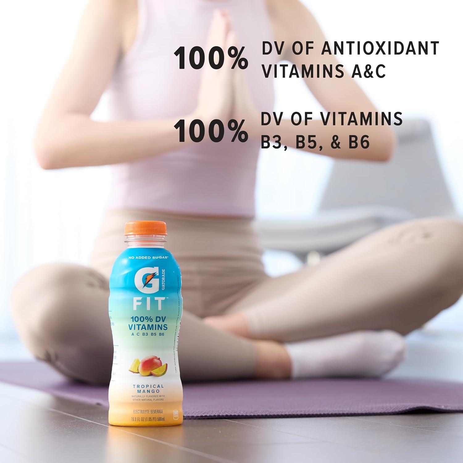 imageGatorade Fit Electrolyte Beverage Healthy Real Hydration New 20 4 Flavor Variety Pack 169oz Bottles 12 PackCitrus Berry