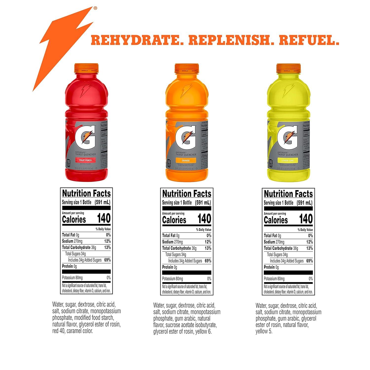 imageGatorade Original Thirst Quencher 3Flavor Frost Variety Pack 20 Fl Ounce Pack of 12Classic Variety Pack