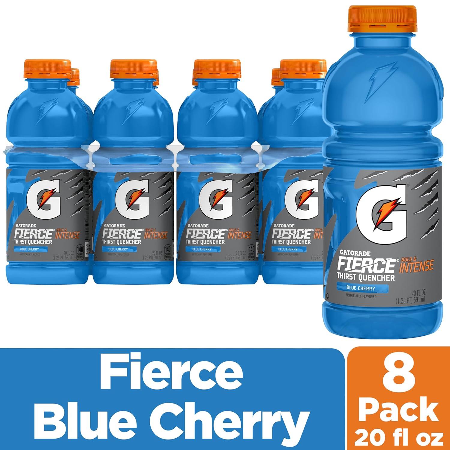 imageGatorade Thirst Quencher Orange 20 Fl Oz Pack of 8Fierce Blue Cherry