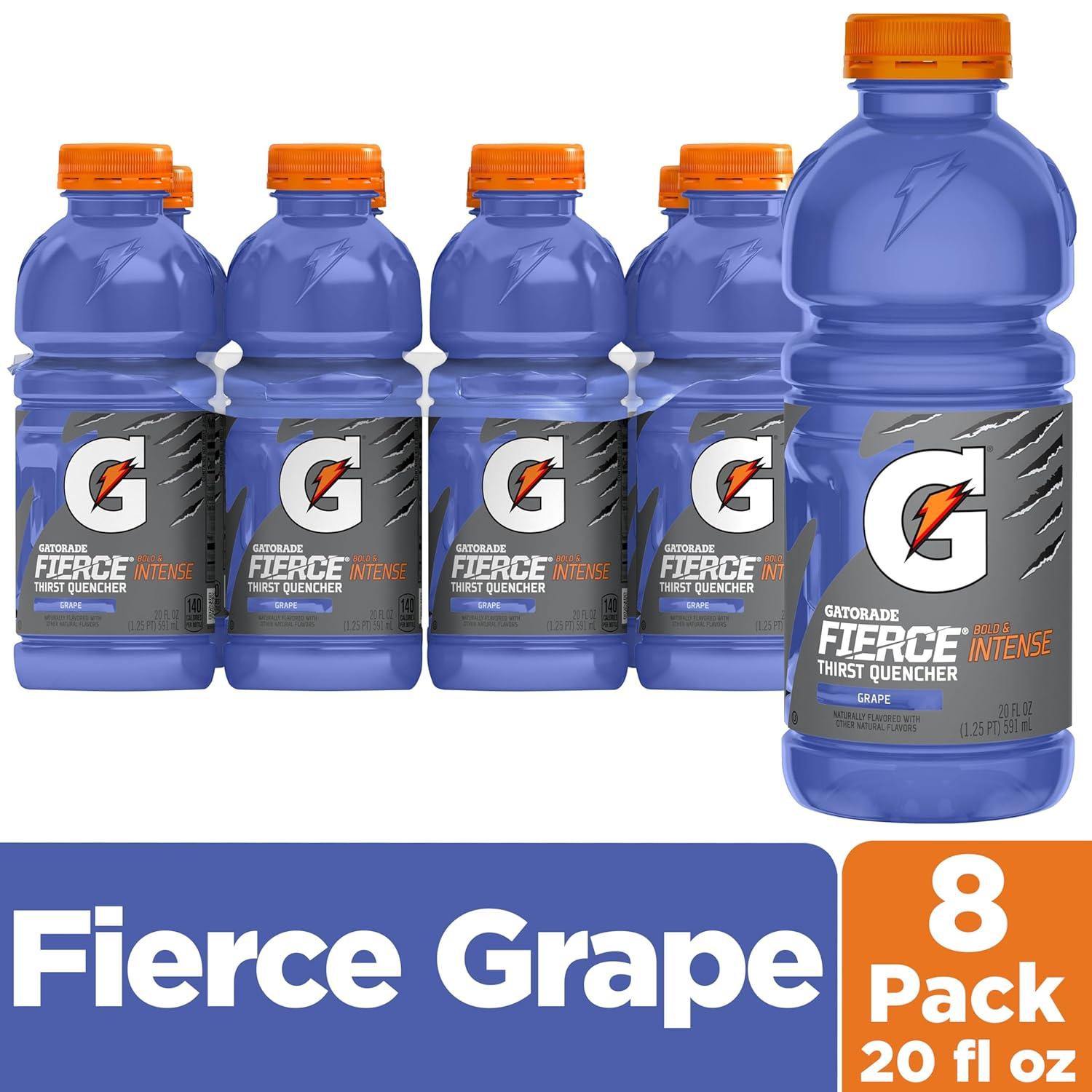 imageGatorade Thirst Quencher Orange 20 Fl Oz Pack of 8Fierce Grape