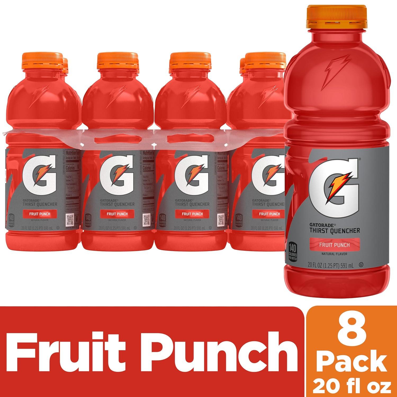 imageGatorade Thirst Quencher Orange 20 Fl Oz Pack of 8Fruit Punch