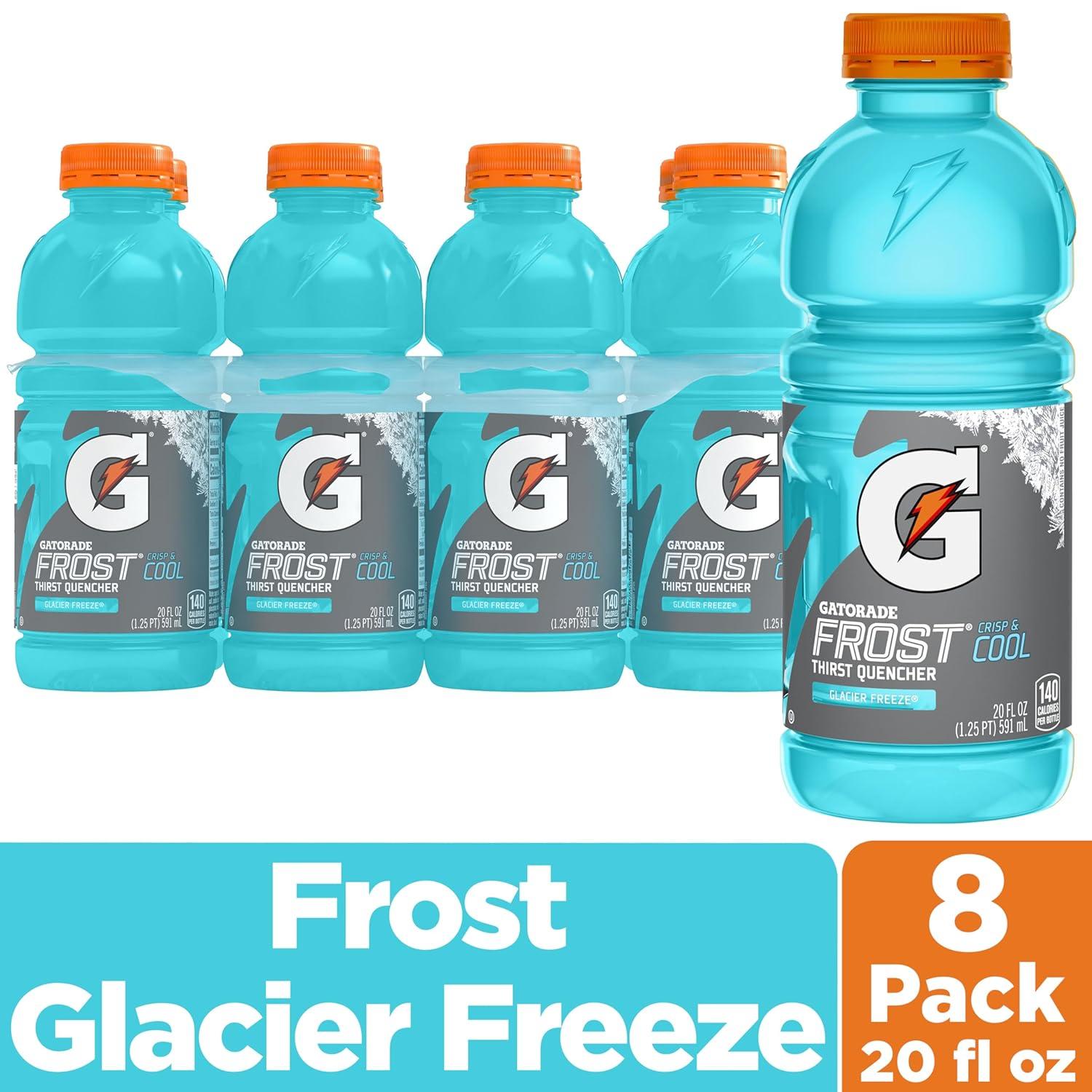 imageGatorade Thirst Quencher Orange 20 Fl Oz Pack of 8Glacier Freeze
