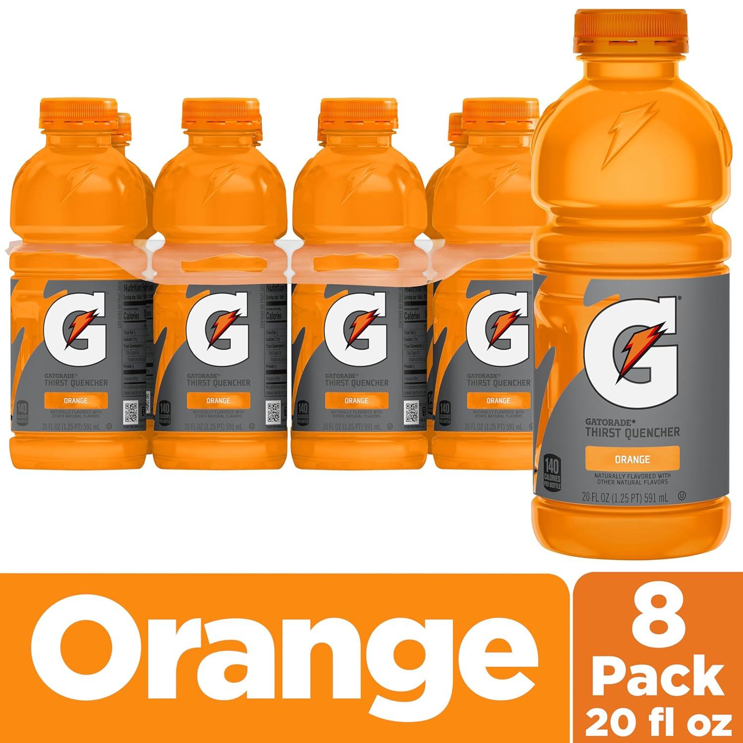 imageGatorade Thirst Quencher Orange 20 Fl Oz Pack of 8Orange