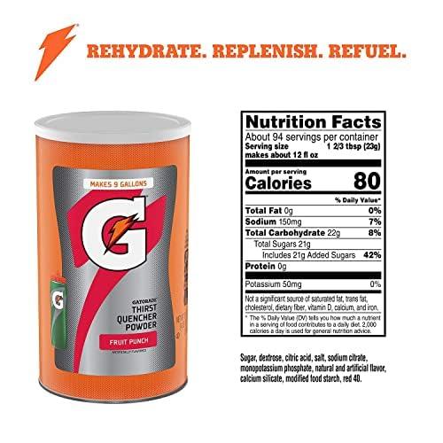 imageGatorade Thirst Quencher Powder Lemon Lime 765 OuncePack of 1Fruit Punch