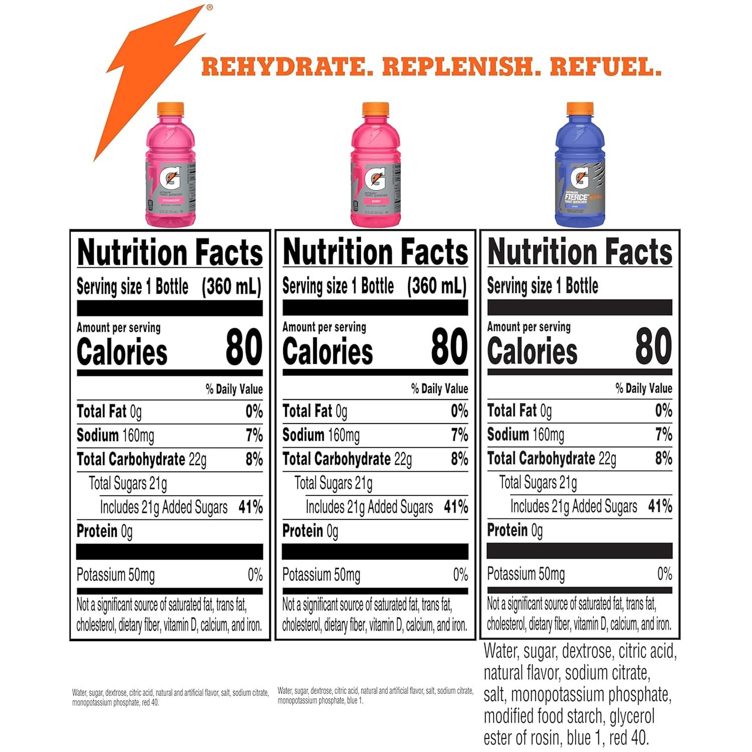 imageGatorade Thirst Quencher Sports Drink Variety Pack 12 Fl Oz Pack of 18Grape Variety