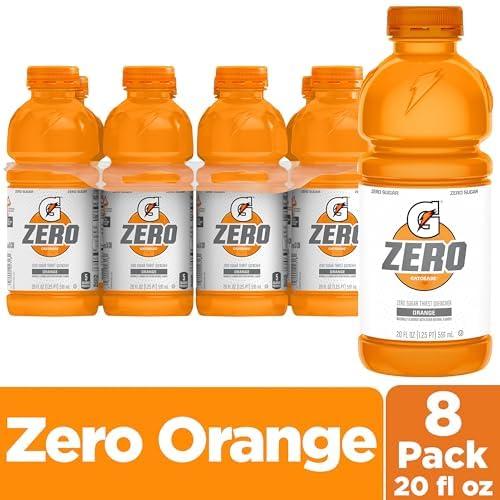 imageGatorade Zero Sugar Thirst Quencher Sports Drinks LemonLime 20 Ounce Bottles Pack of 8Zero Sugar Orange
