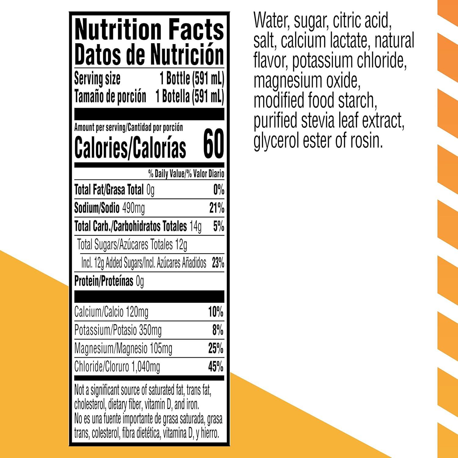 imageGatorlyte Rapid Rehydration Electrolyte Beverage Orange 20oz Bottles 12 PackCherry Lime