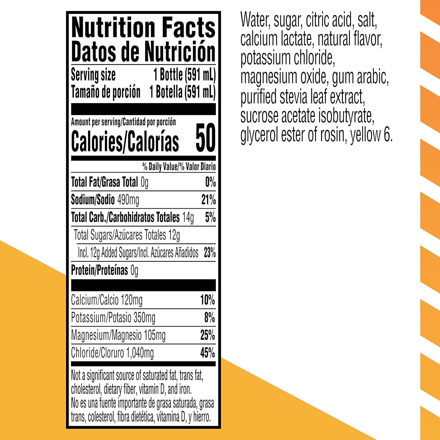 imageGatorlyte Rapid Rehydration Electrolyte Beverage Orange 20oz Bottles 12 PackOrange