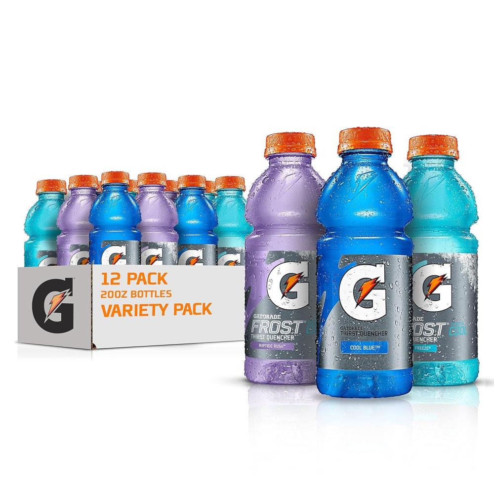 imageGatorade Original Thirst Quencher 3Flavor Frost Variety Pack 20 Fl Ounce Pack of 12Frost Variety Pack