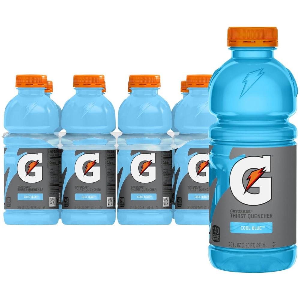 imageGatorade Thirst Quencher Orange 20 Fl Oz Pack of 8Cool Blue