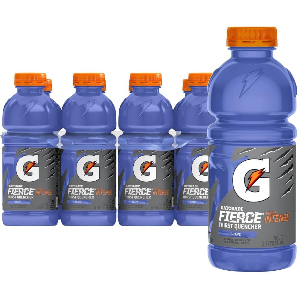 imageGatorade Thirst Quencher Orange 20 Fl Oz Pack of 8Fierce Grape