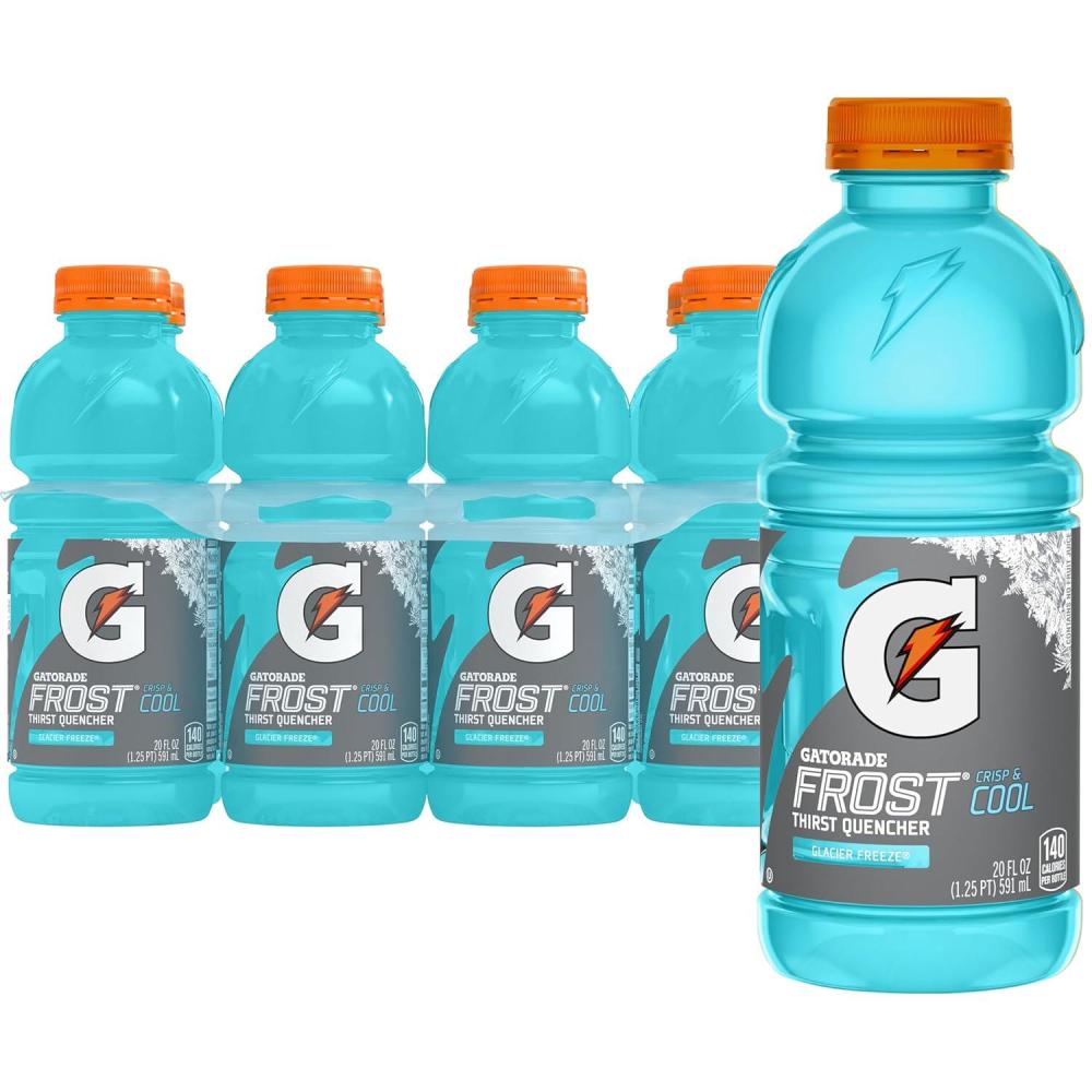 imageGatorade Thirst Quencher Orange 20 Fl Oz Pack of 8Glacier Freeze