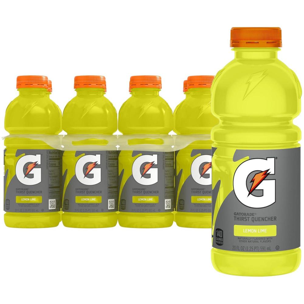 imageGatorade Thirst Quencher Orange 20 Fl Oz Pack of 8Lemon Lime