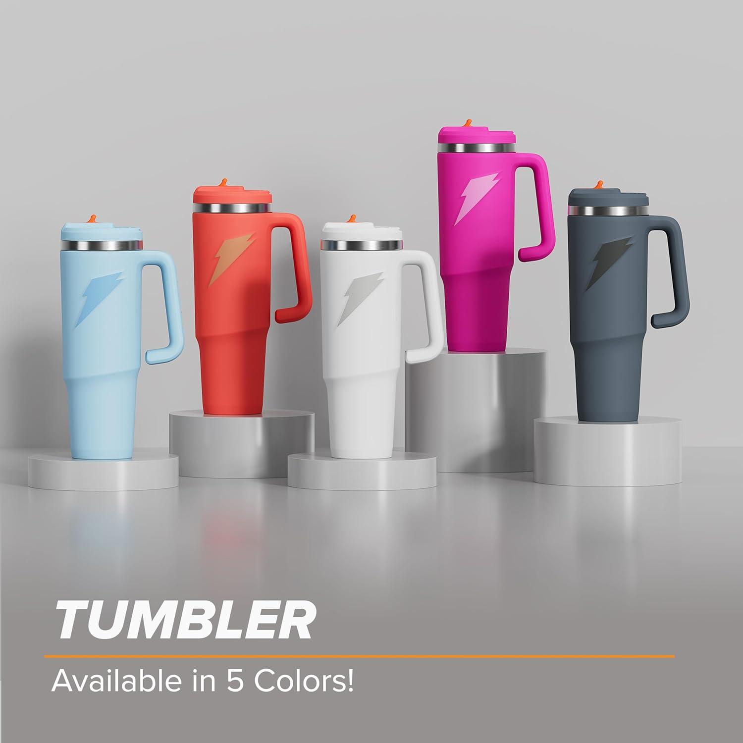 imageGatorade Crossover Stainless Steel Tumbler Bottle White DoubleWall Insulation 36 fl ozGray