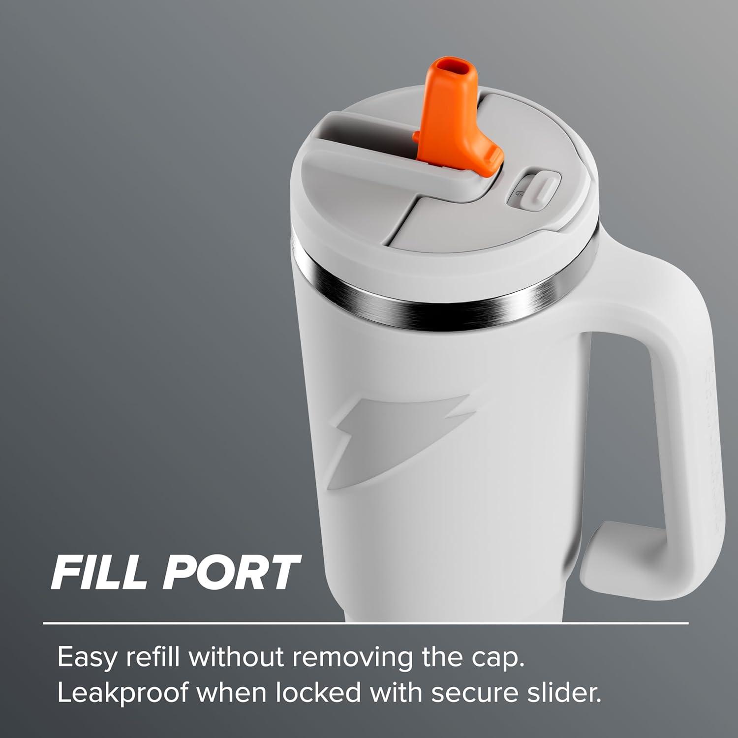 imageGatorade Crossover Stainless Steel Tumbler Bottle White DoubleWall Insulation 36 fl ozWhite