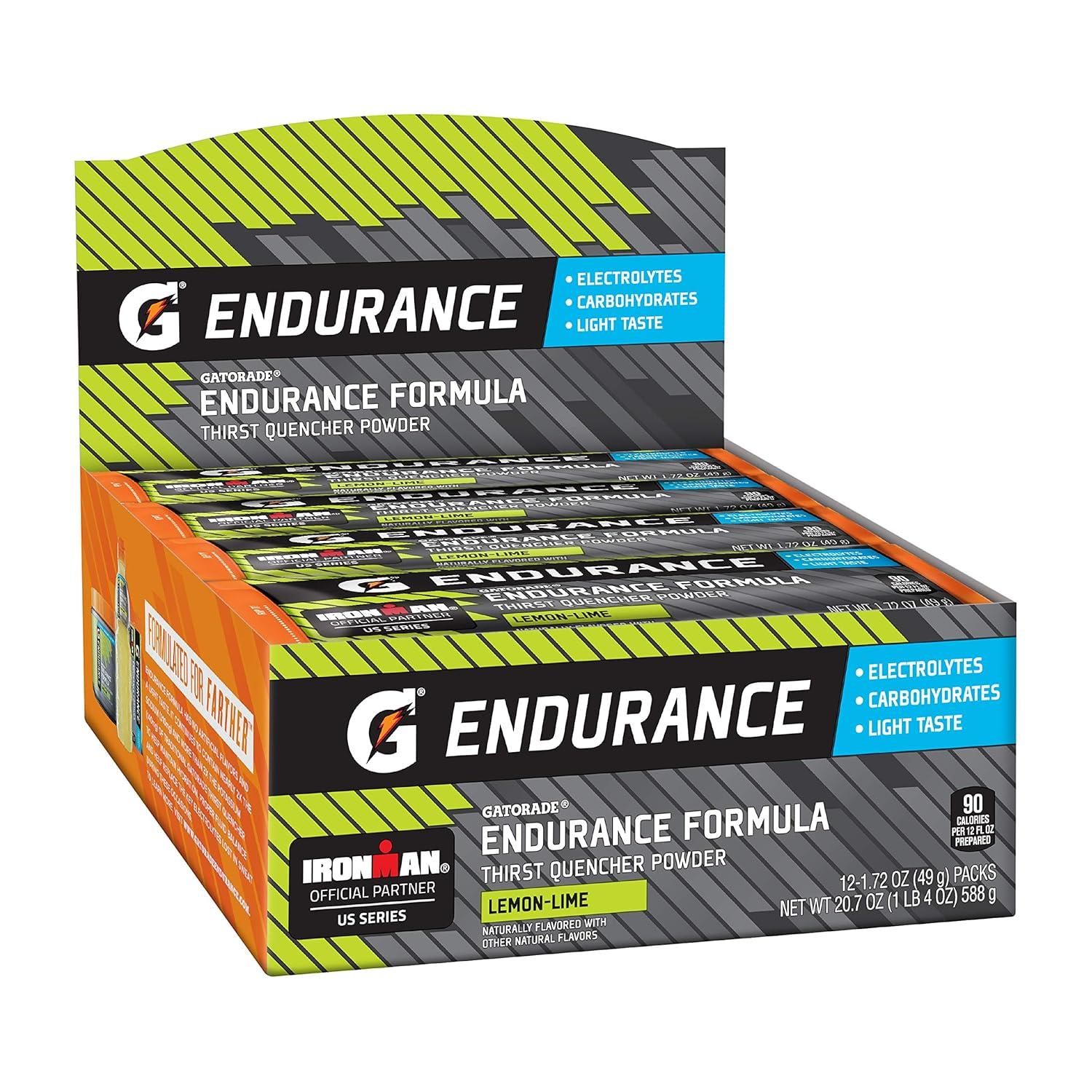 imageGatorade Endurance Powder With Electrolytes Watermelon 172 Ounce Pack of 12LemonLime