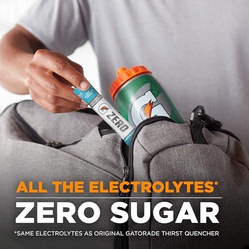imageGatorade G Zero Sports Drink Mix Powder Packets Fruit Punch Electrolyte Powder Drink Mix for Hydration Zero Sugar Total 120 PacketsFruit Punch