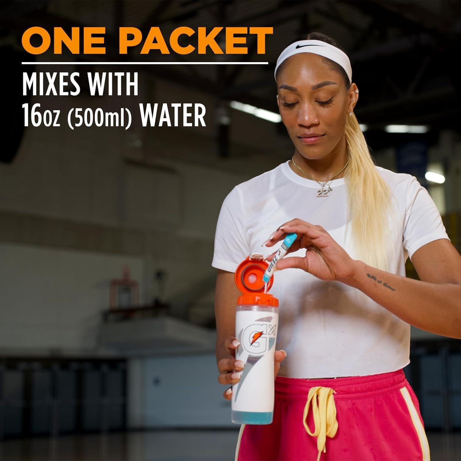 imageGatorade G Zero Sports Drink Mix Powder Packets Fruit Punch Electrolyte Powder Drink Mix for Hydration Zero Sugar Total 120 PacketsGlacier Freeze
