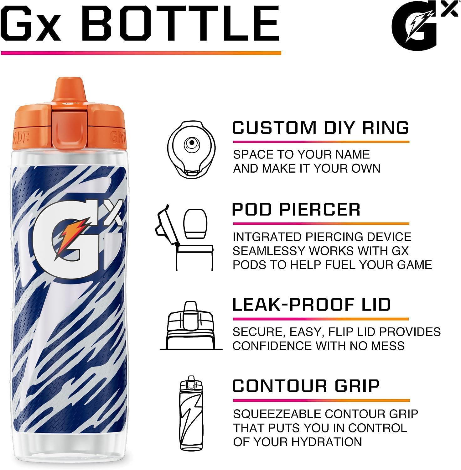 imageGatorade Gx NFL NonSlip Squeeze Bottles Gx Hydration System ampamp Gx Sports Drink Concentrate PodsNew Orleans Saints