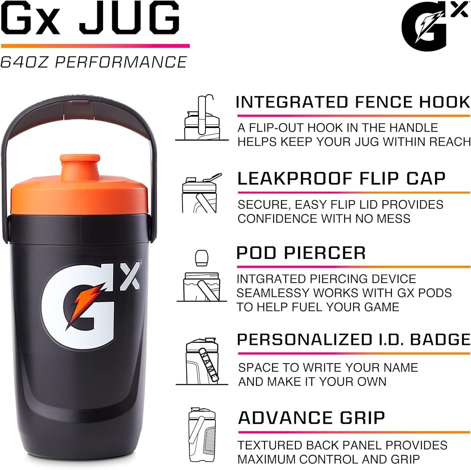 imageGatorade Gx Performance Jug 64oz Leakproof Non Slip Grip Great for Athletes NavyJade