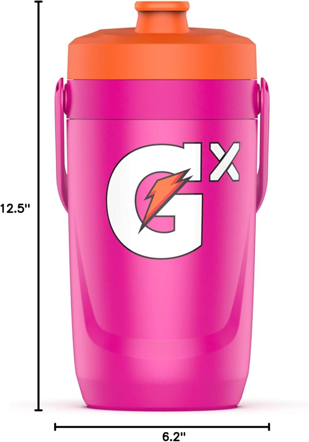 imageGatorade Gx Performance Jug 64oz Leakproof Non Slip Grip Great for Athletes NavyNeon Pink