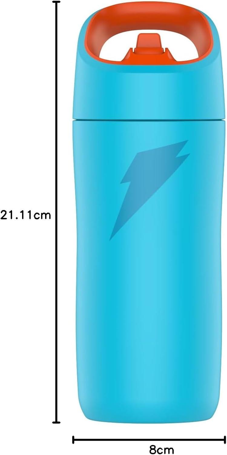imageGatorade Kids Rookie Metal Water Bottle 12oz Stainless Steel Bottle DoubleWall Insulation Vacuum Insulated Thermo MugLight Blue