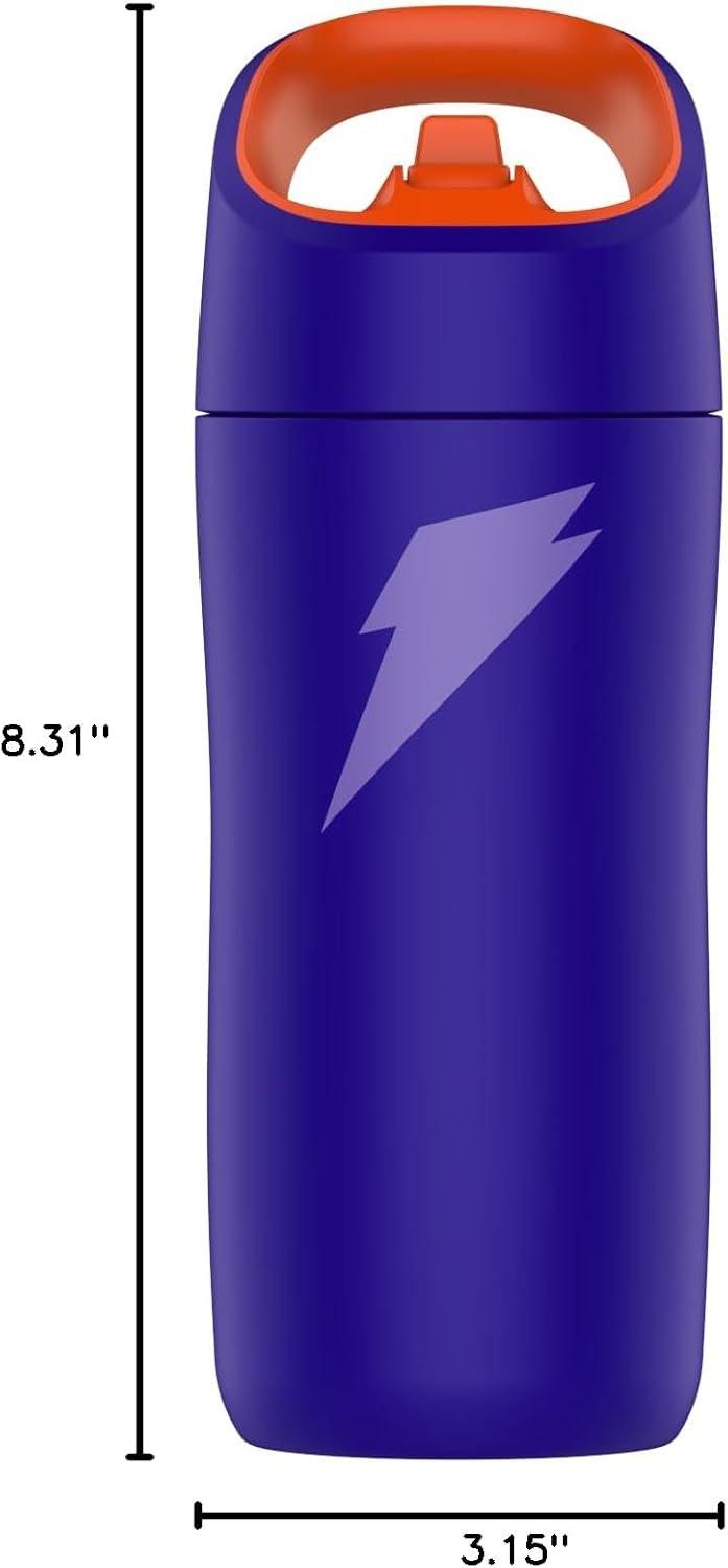 imageGatorade Kids Rookie Metal Water Bottle 12oz Stainless Steel Bottle DoubleWall Insulation Vacuum Insulated Thermo MugPurple