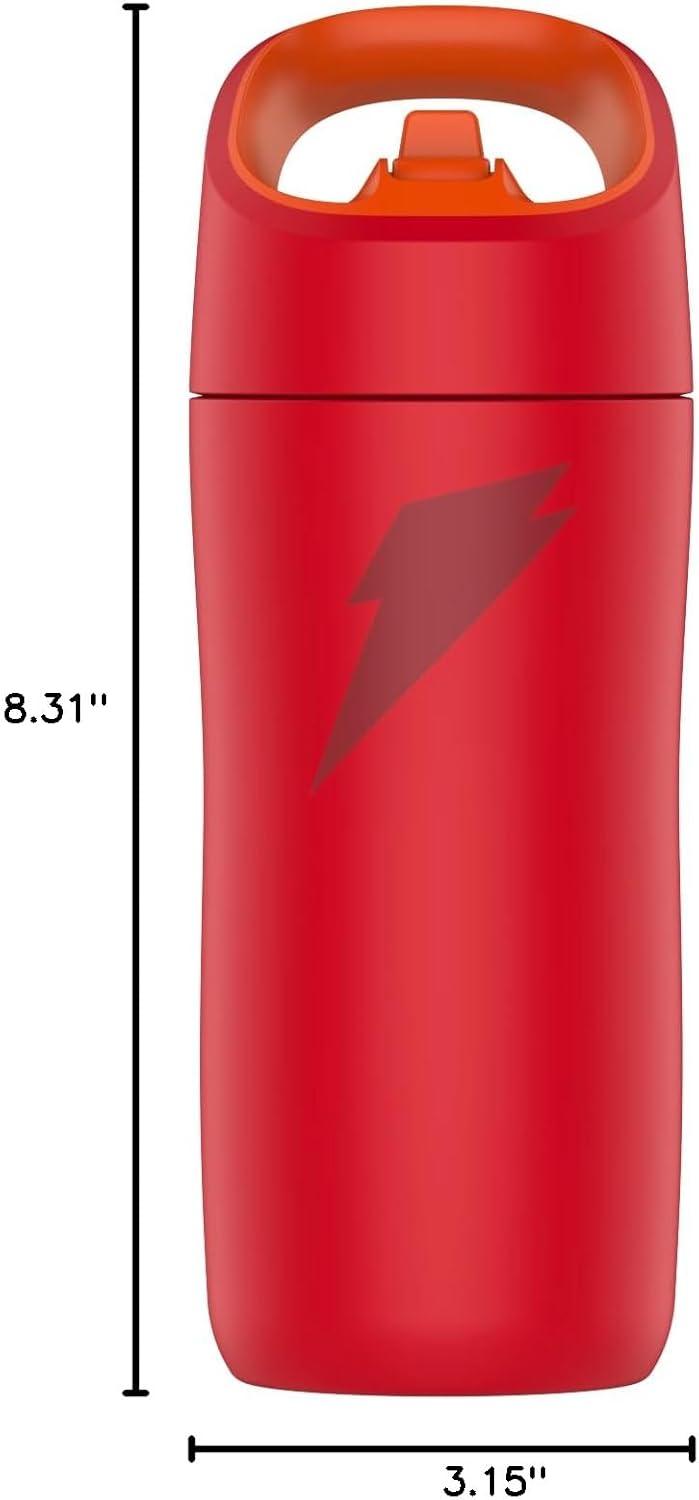 imageGatorade Kids Rookie Metal Water Bottle 12oz Stainless Steel Bottle DoubleWall Insulation Vacuum Insulated Thermo MugRed
