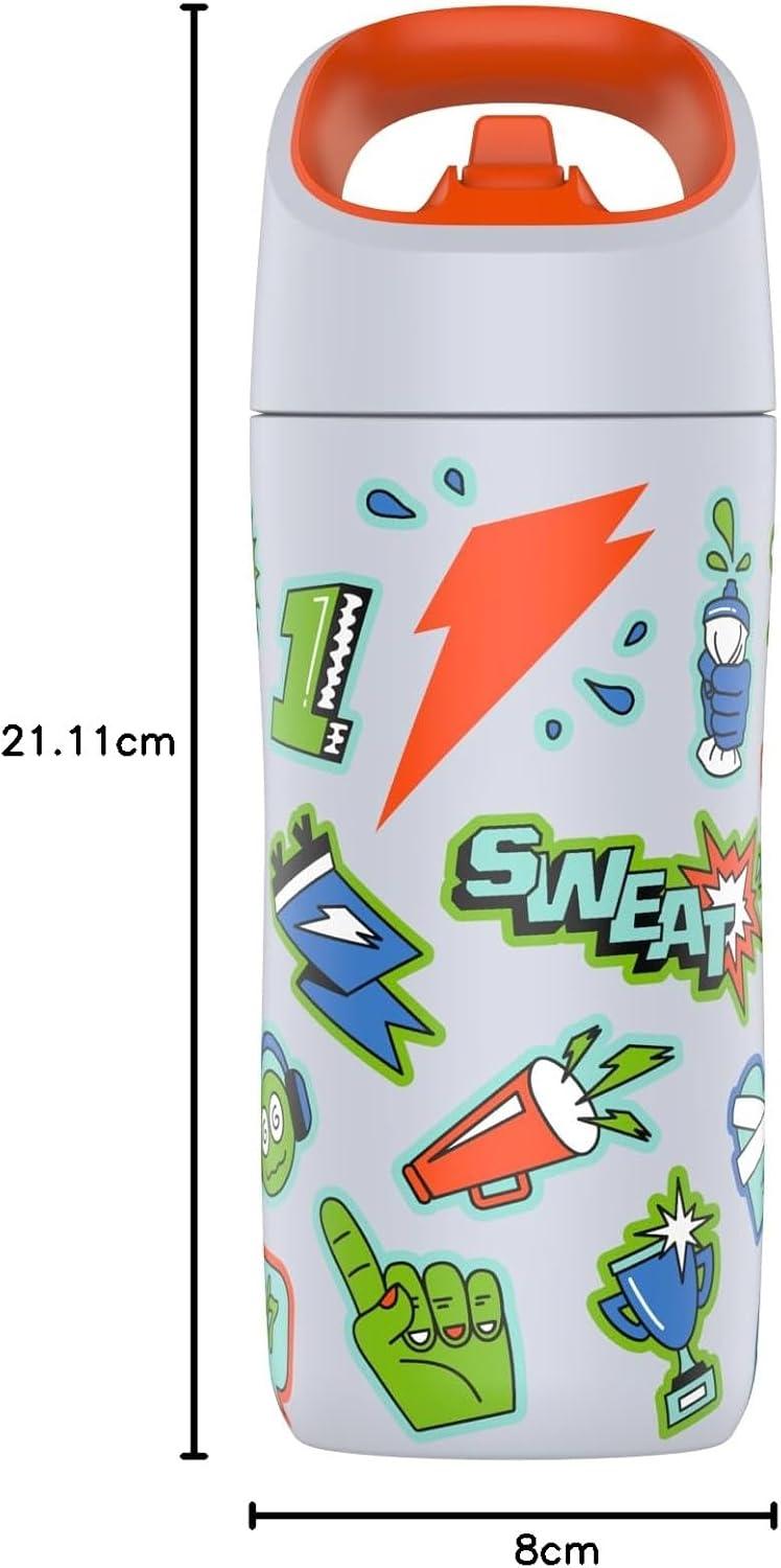 imageGatorade Kids Rookie Metal Water Bottle 12oz Stainless Steel Bottle DoubleWall Insulation Vacuum Insulated Thermo MugSticker White