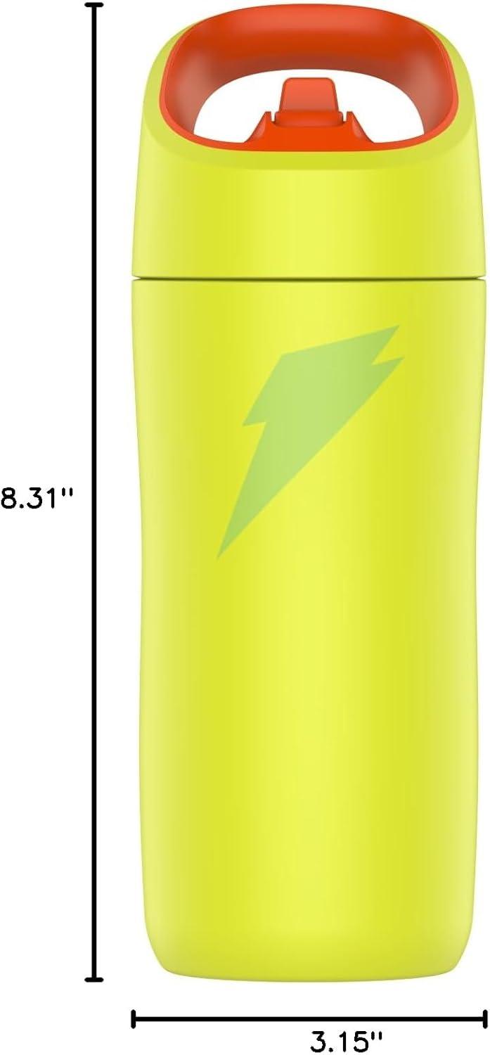 imageGatorade Kids Rookie Metal Water Bottle 12oz Stainless Steel Bottle DoubleWall Insulation Vacuum Insulated Thermo MugYellow