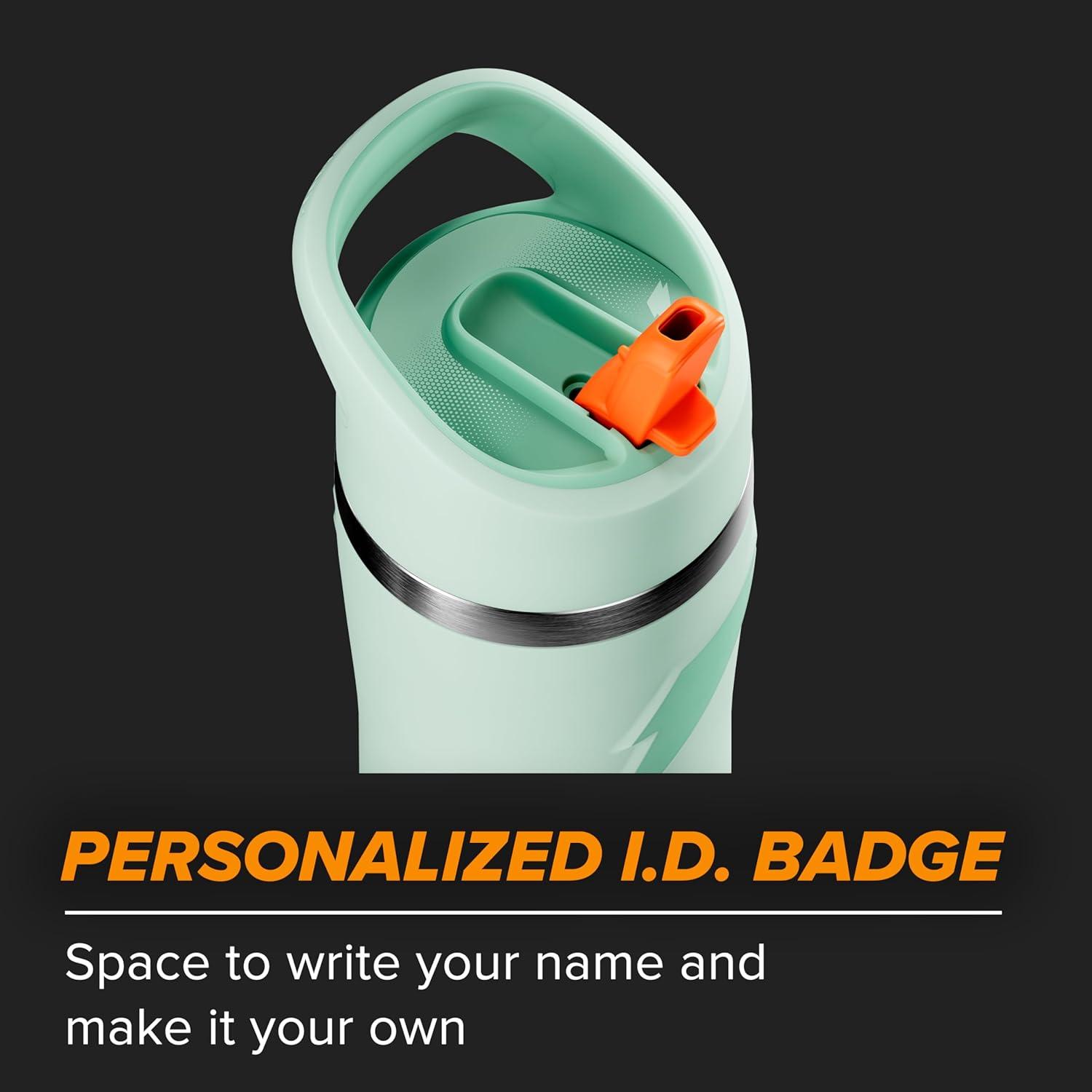 imageGatorade Overtime 22oz Stainless Steel Water Bottle Twist Cap GreySage