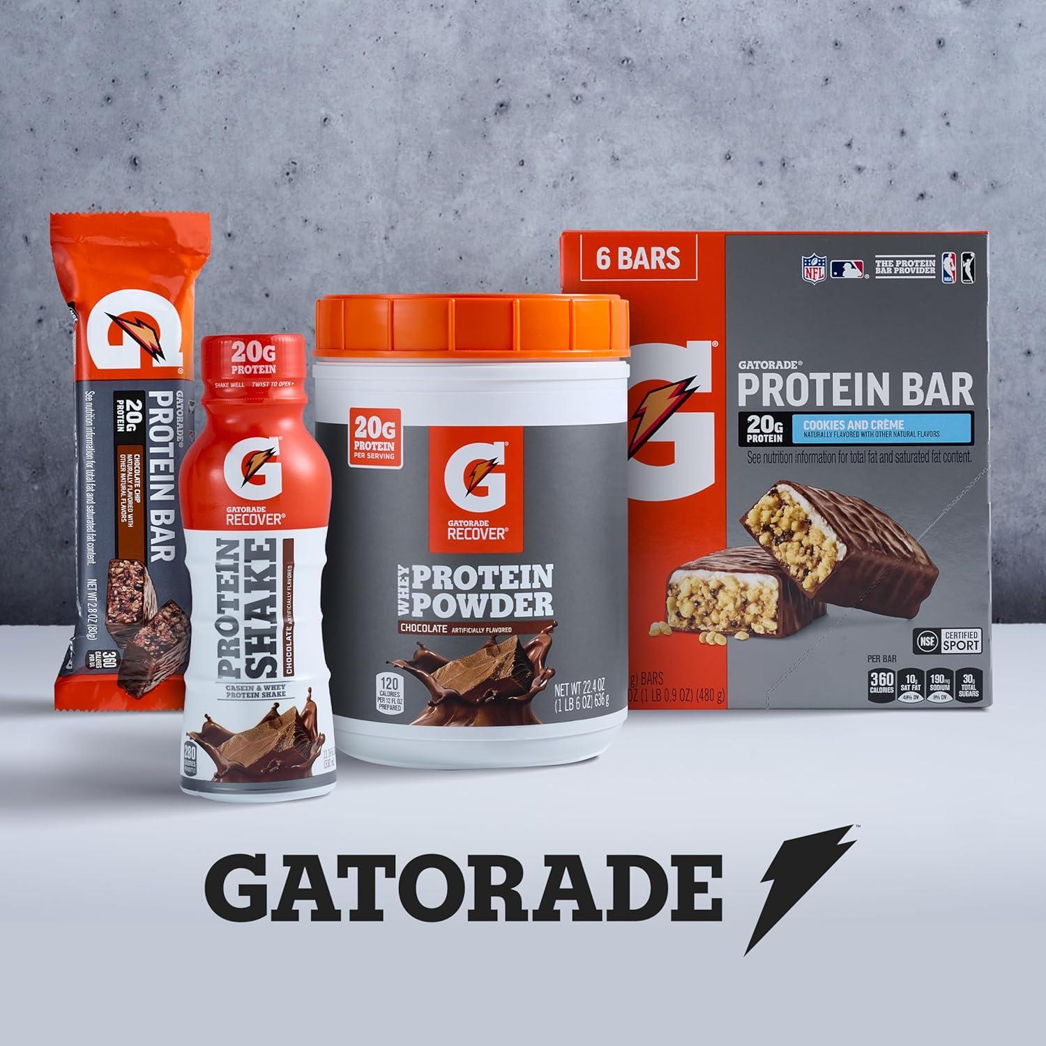 imageGatorade Recover Protein Shake Chocolate 20g Protein 116 fl oz Plastic Bottle Pack of 12Vanilla