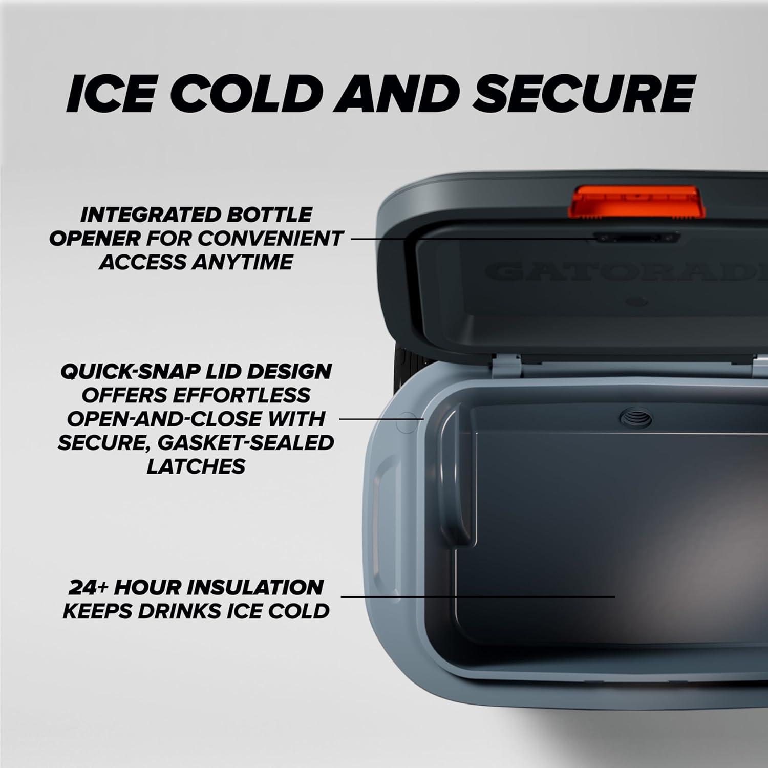 imageGatorade Rolling Ice Chest 50 Quart Grey