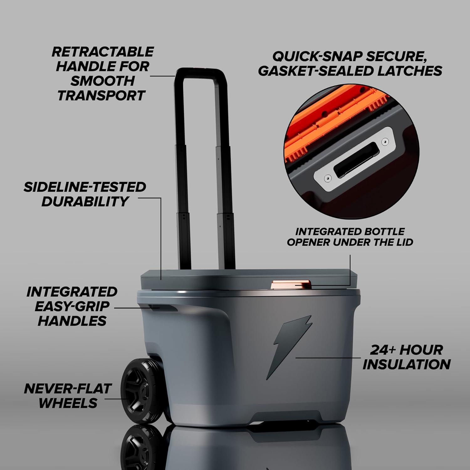 imageGatorade Rolling Ice Chest 50 Quart Grey