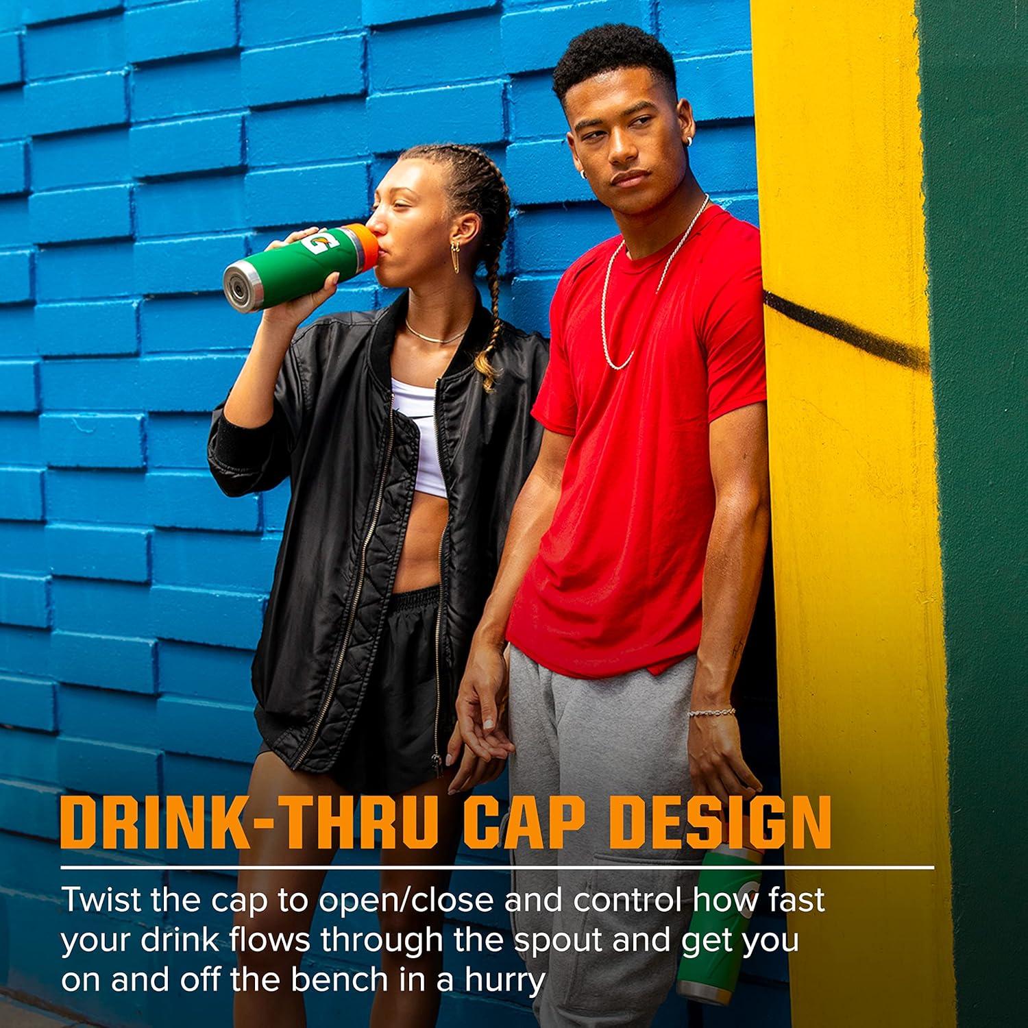 imageGatorade Stainless Steel Sport Bottle 26oz DoubleWall Insulation Green 26oz Pack of 1Green