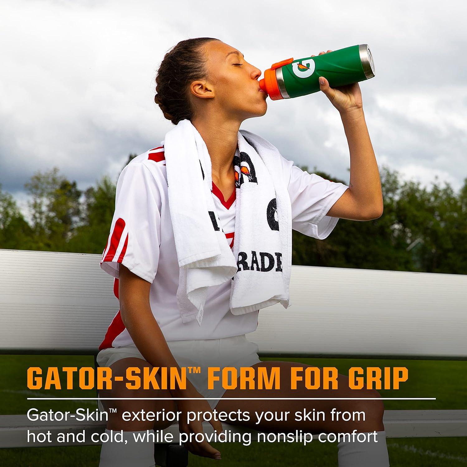 imageGatorade Stainless Steel Sport Bottle 26oz DoubleWall Insulation Green 26oz Pack of 1Green