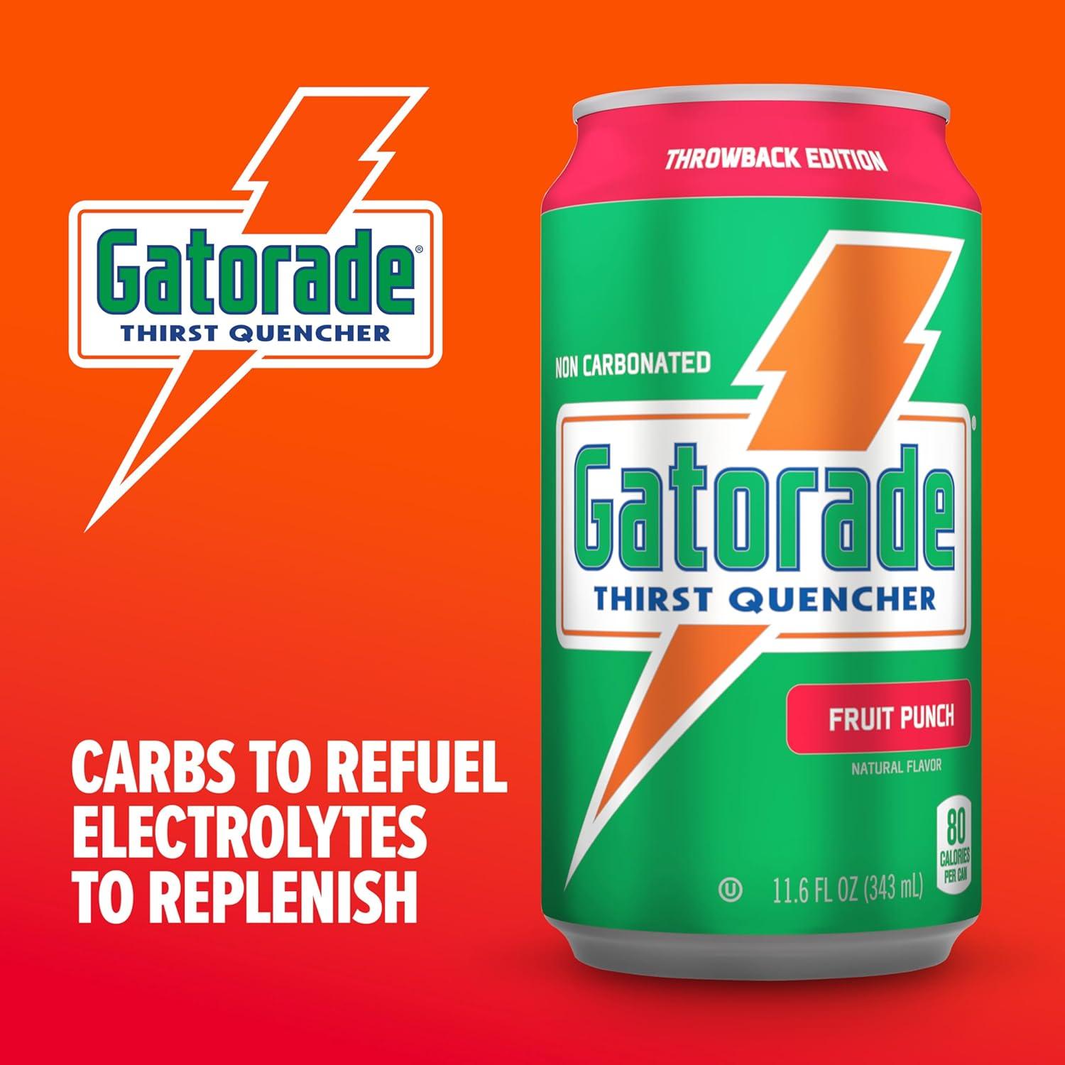 imageGatorade Thirst Quencher 3Flavor Variety 12 Fl Oz Cans Pack of 18Fruit Punch