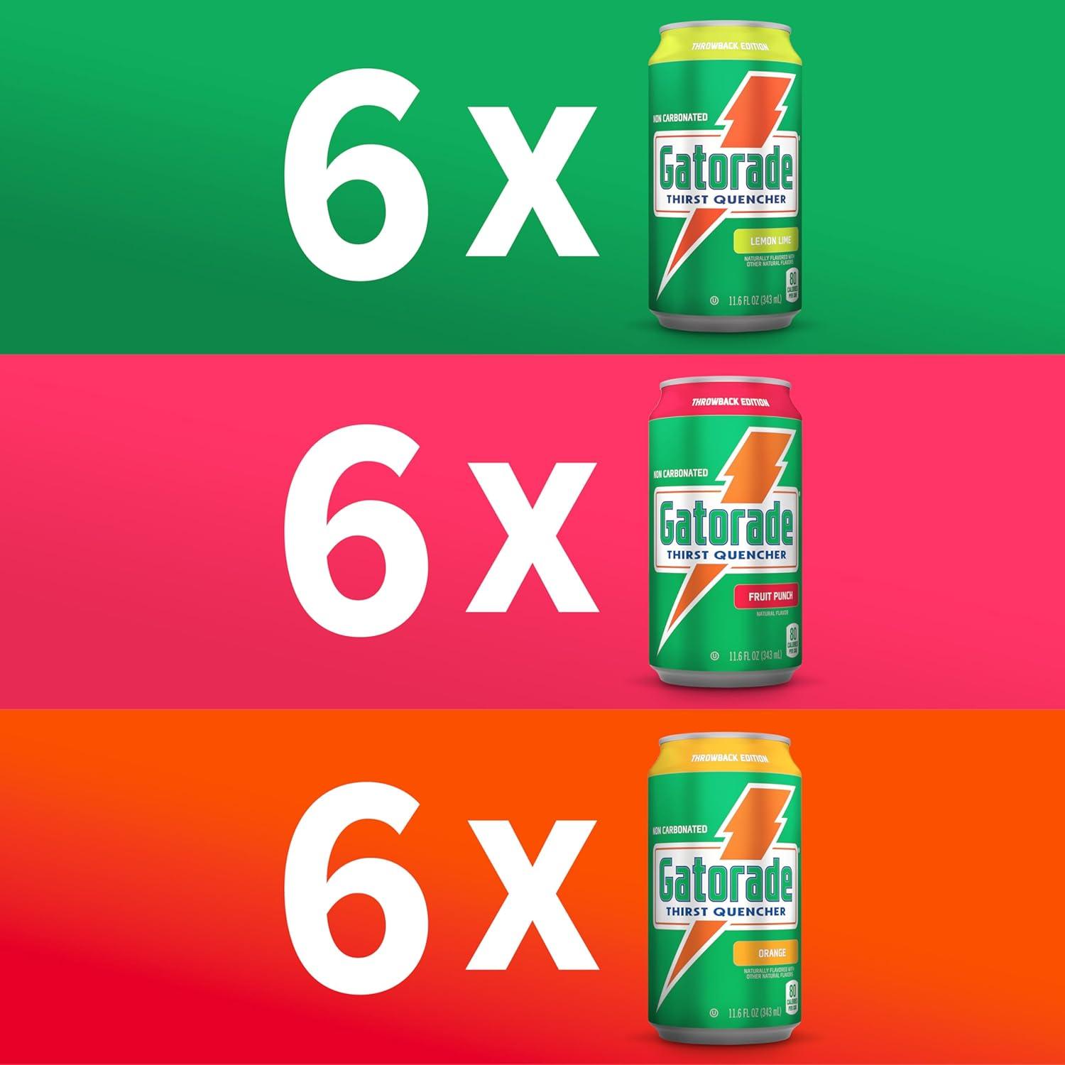 imageGatorade Thirst Quencher 3Flavor Variety 12 Fl Oz Cans Pack of 18Variety Pack