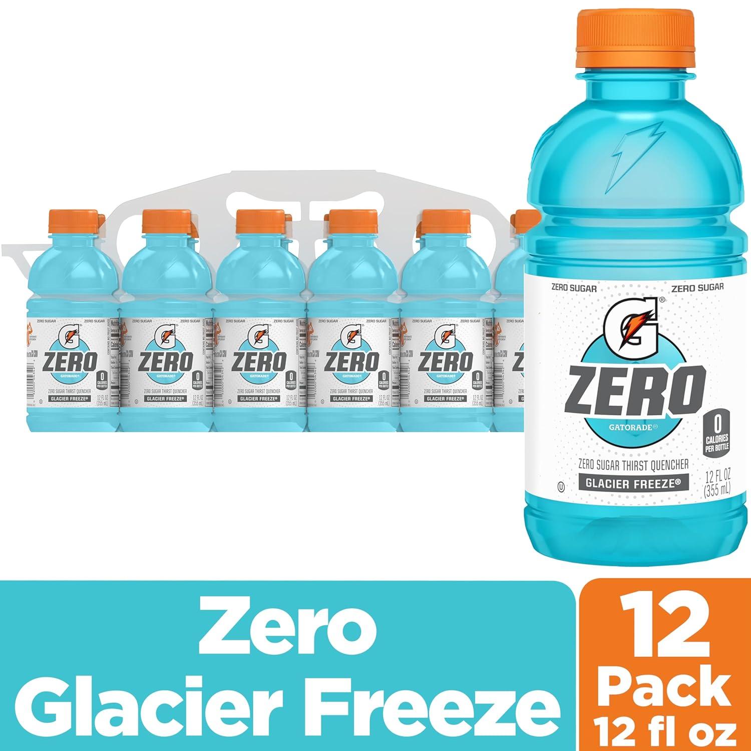 imageGatorade Thirst Quencher Zero Sugar Sports Drink Fruit Punch 12oz Bottles 12 Pack Electrolytes for RehydrationZero Sugar Glacier Freeze
