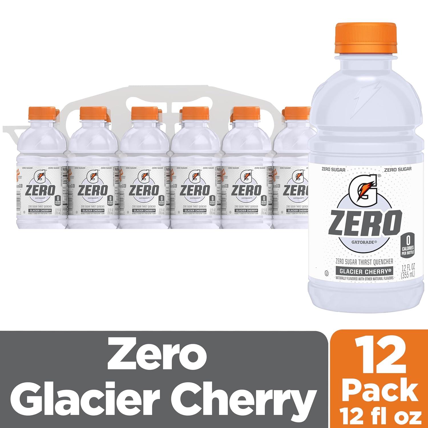 imageGatorade Thirst Quencher Zero Sugar Sports Drink Fruit Punch 12oz Bottles 12 Pack Electrolytes for RehydrationZero Sugar Glacier Cherry
