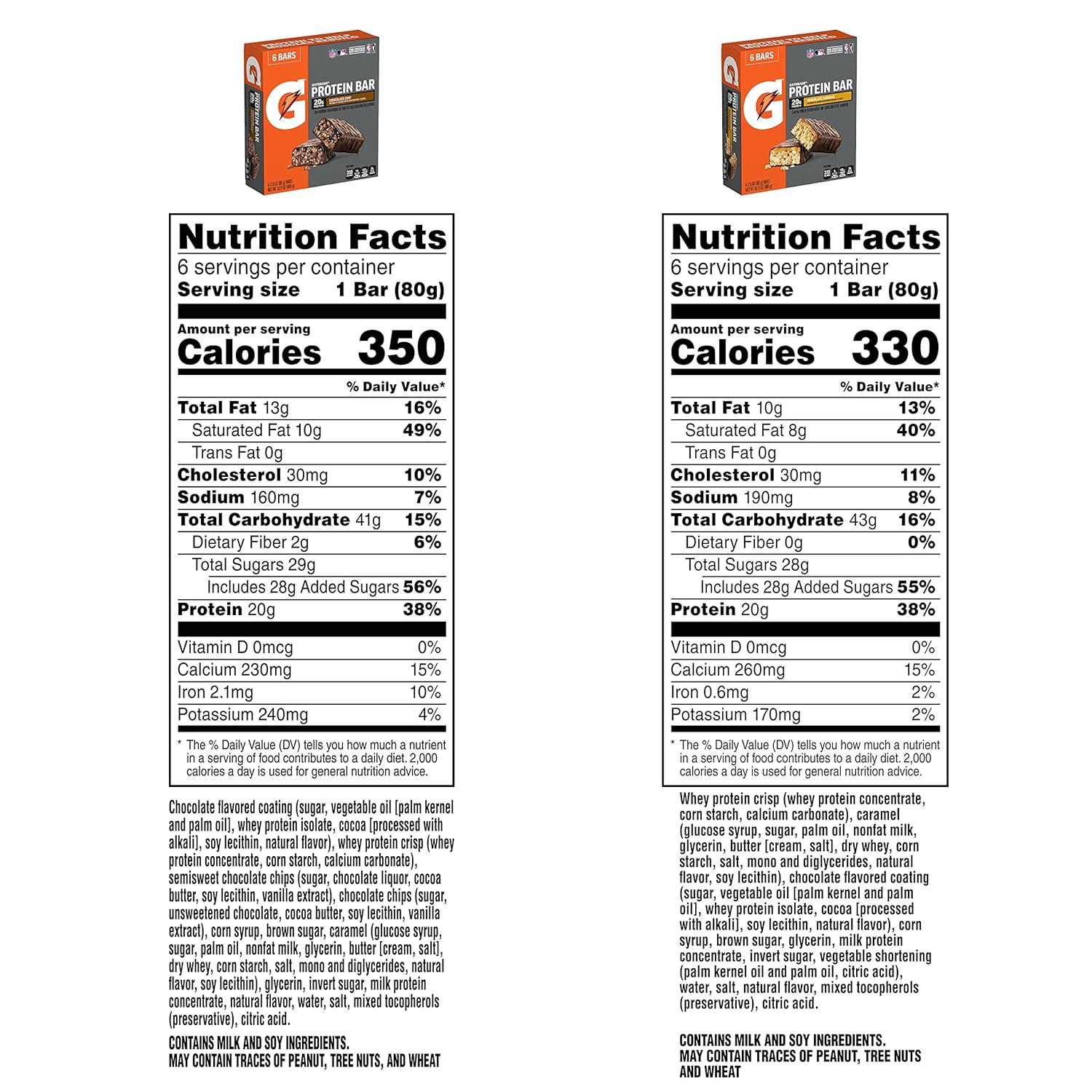 imageGatorade Whey Protein Recover Bars Chocolate Chip 28 ouncePack of 122 Flavor Variety Pack