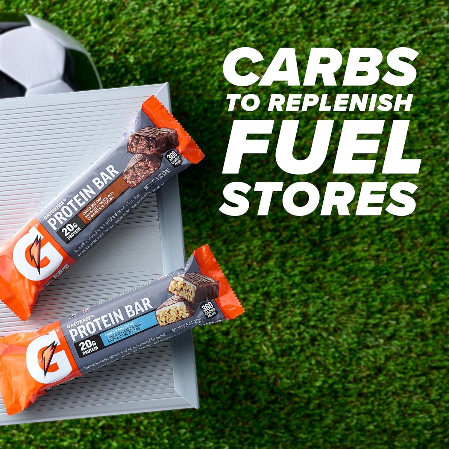 imageGatorade Whey Protein Recover Bars Chocolate Chip 28 ouncePack of 12Chocolate Chip