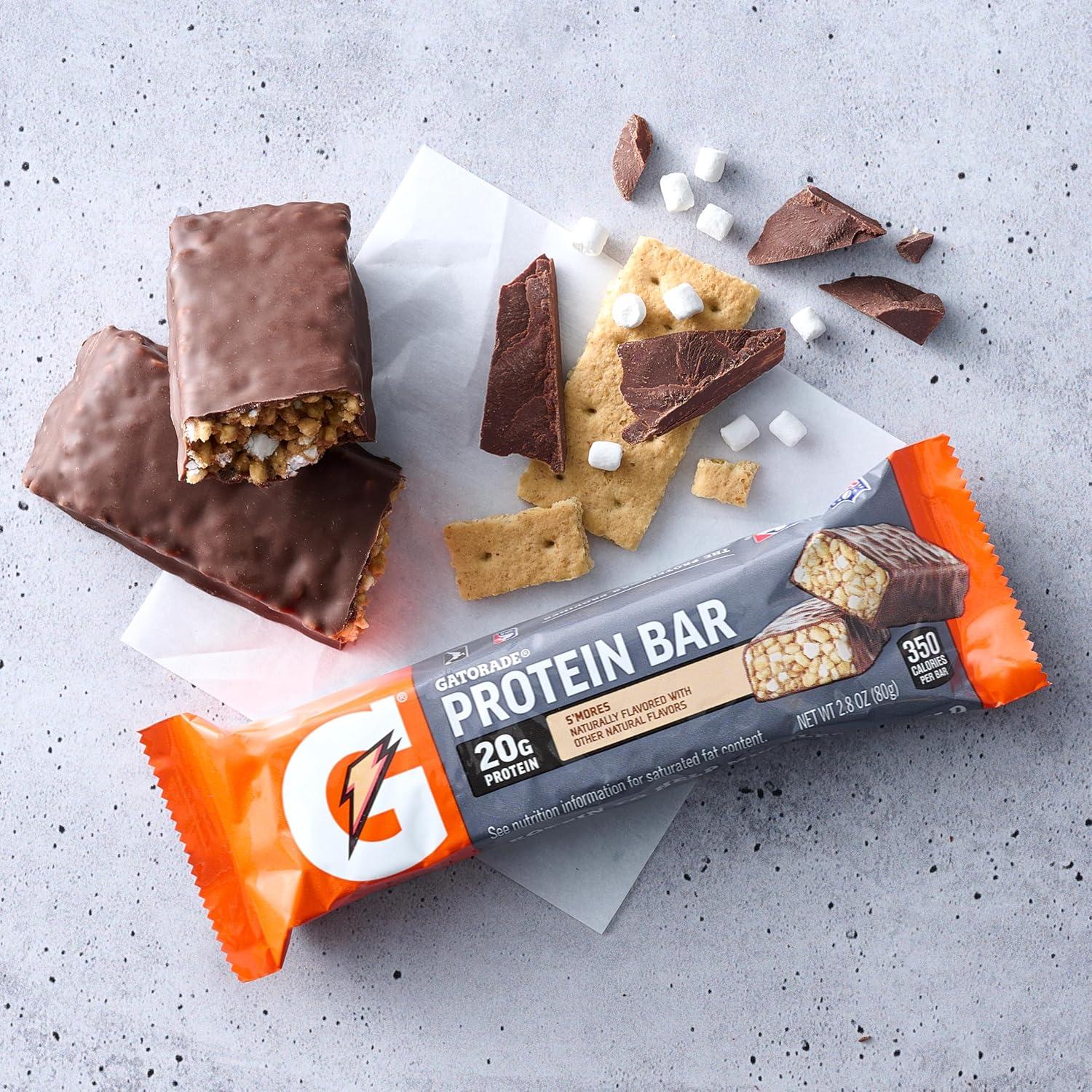 imageGatorade Whey Protein Recover Bars Chocolate Chip 28 ouncePack of 12Smores