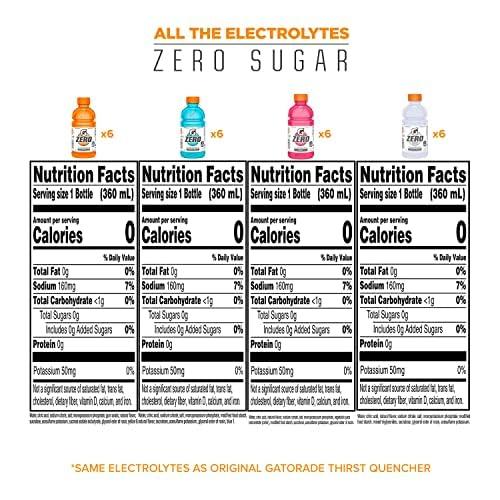 imageGatorade Zero Sugar Thirst Quencher Glacier Cherry Variety Pack 12 Fl Oz Pack of 24Zero Glacier Cherry Variety Pack