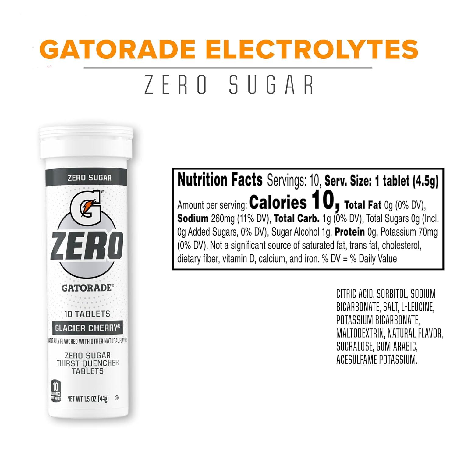 imageGatorade Zero Tablets Variety Pack Pack of 40Glacier Cherry