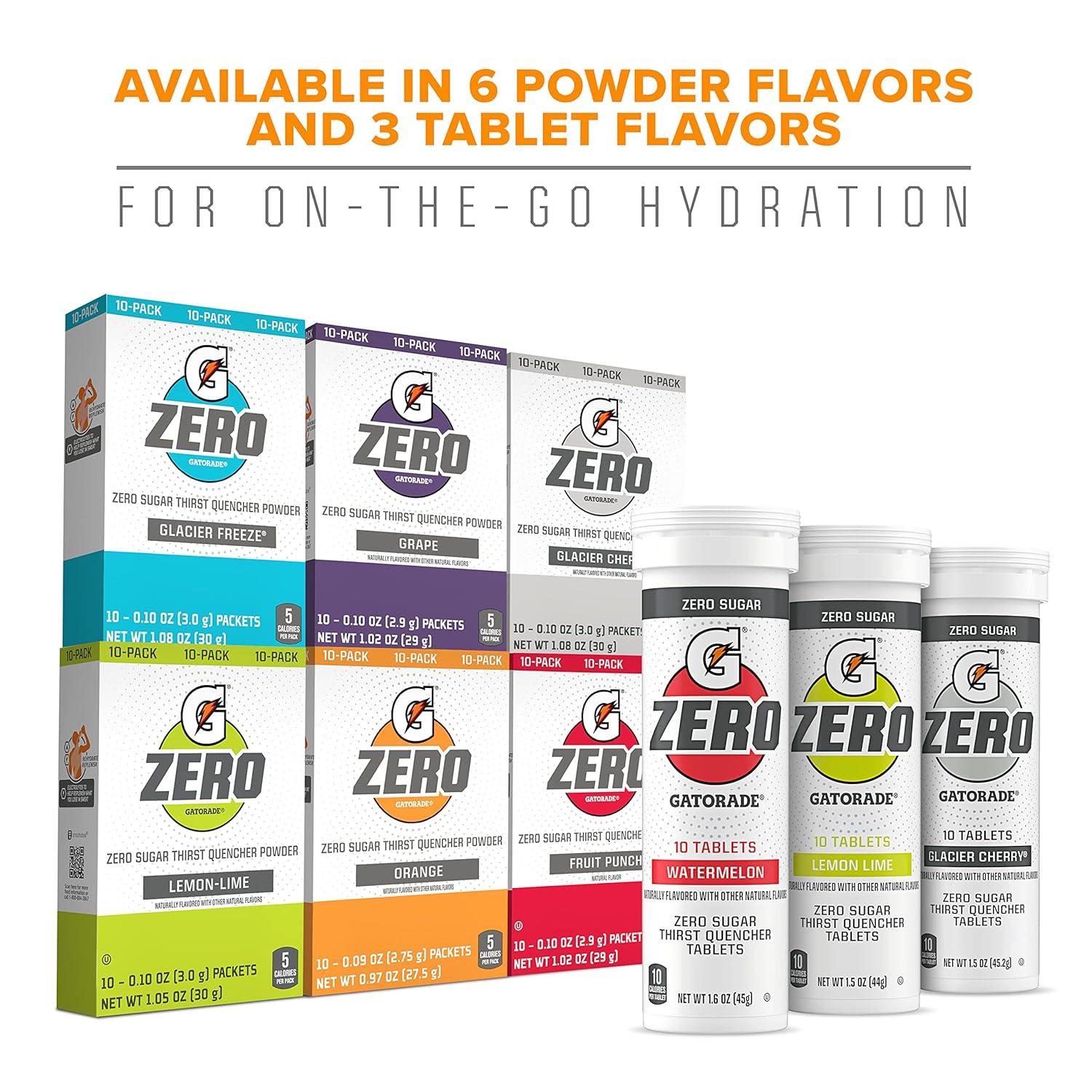 imageGatorade Zero Tablets Variety Pack Pack of 40Lemon Lime