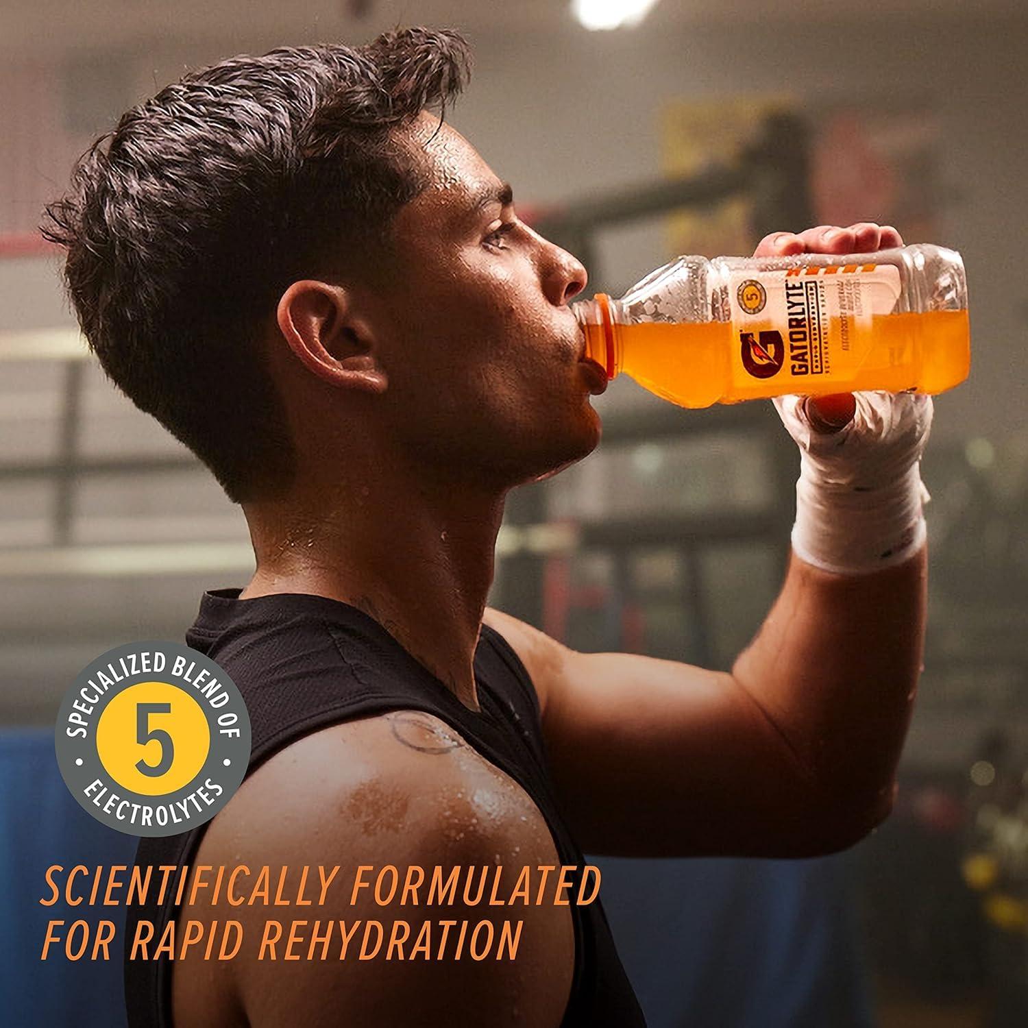 imageGatorlyte Rapid Rehydration Electrolyte Beverage Pineapple Mango 20 Fl Oz Pack of 12