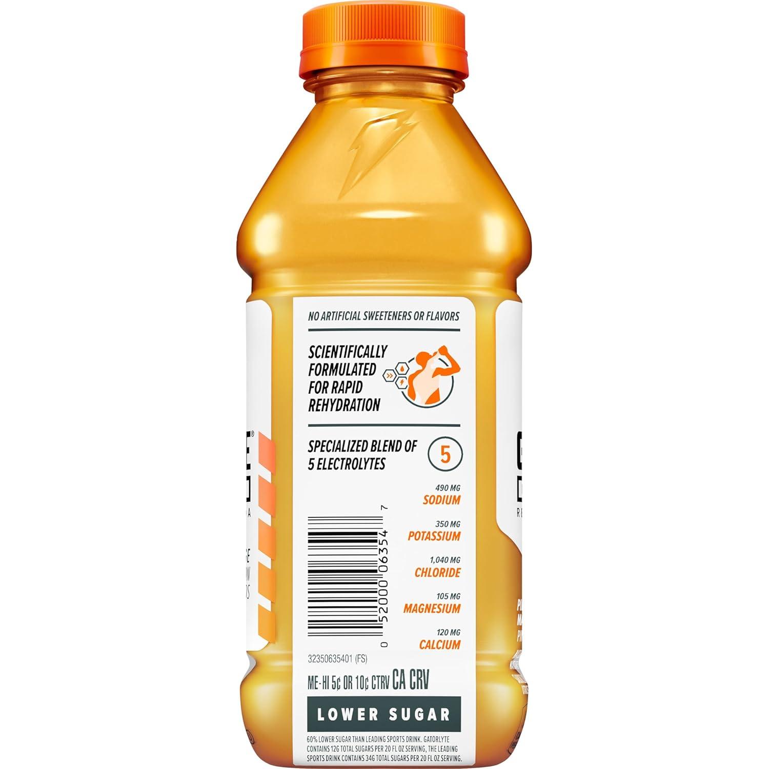 imageGatorlyte Rapid Rehydration Electrolyte Beverage Pineapple Mango 20 Fl Oz Pack of 12